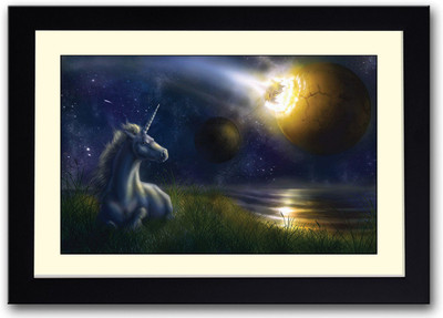 

Unicorn in Night Fine Art Print(14 inch X 20 inch, Framed)