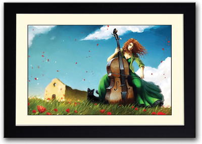 

Girl Playing Cello Fine Art Print(14 inch X 20 inch, Framed)