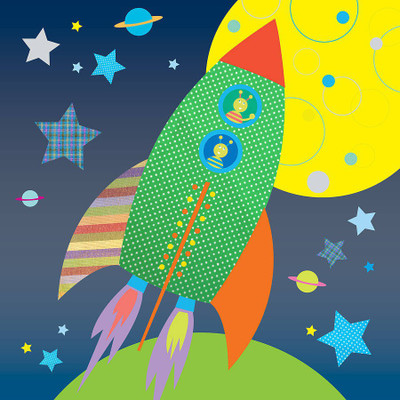 

Art For Kids - Rocket Ship - Medium Size Rolled Digital Art Print On Photographic Paper(18 inch X 18 inch, Rolled)