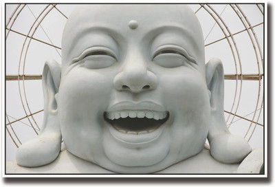

White laughing Buddha Fine Art Print(12 inch X 18 inch, Rolled)