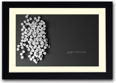 

Albert Einstein motivational quote Fine Art Print(14 inch X 20 inch, Framed)