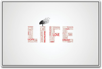 

Life Typography Paper Print(12 inch X 18 inch)
