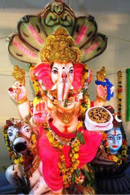 

Divine Ganesh Blessings Paper Print(18 inch X 12 inch, Rolled)