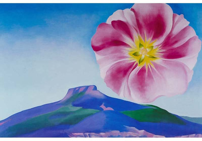 

Modern Masters Collection - Hollyhock With Pedernal By Georgia O'Keeffe - Ready To Frame Rolled Digital Art Print On Photographic Paper(27 inch X 18 inch, Rolled)
