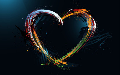 

Splash Heart - Medium Size Ready To Frame Rolled Digital Art Print On Photographic Paper(24 inch X 18 inch, Rolled)