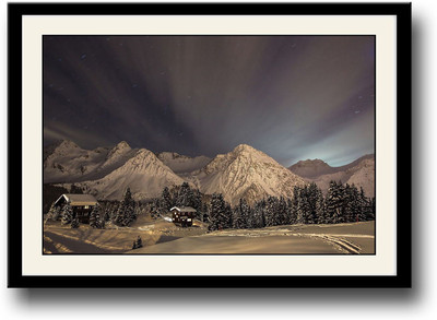 

Mountains Covered with Snow Fine Art Print(10 inch X 14 inch, Framed)