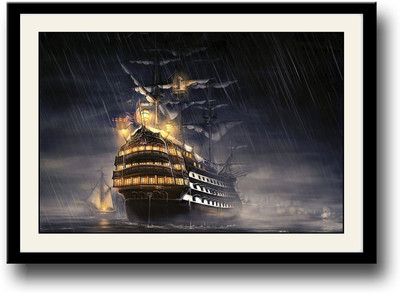 

Ship in rain Fine Art Print(10 inch X 14 inch, Framed)