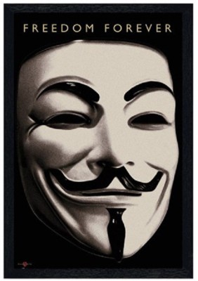 Posterhouzz V For Vendetta Mask Poster Paper Print(18 inch X 12 inch, Rolled)