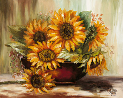 20% OFF on Sunflower Arrangement Canvas Art(12 inch X 18 inch)