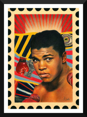 

Tallenge - Muhammad Ali Wall Poster - Large Size Ready-to-hang Framed Art Print On - Large Size Framed Art Print On Photographic Paper(17 inch X 24 inch, Framed)