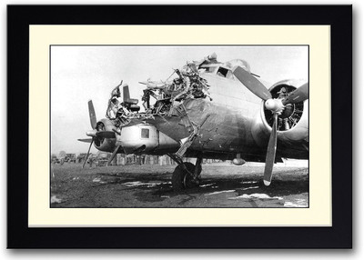 

Vintage Crashed Fighter Plane Fine Art Print(14 inch X 20 inch, Framed)