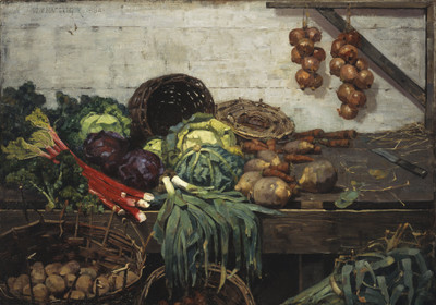 

Art For Kitchen - The Vegetable Stall - Medium Size Rolled Digital Art Print On Photographic Paper(27 inch X 18 inch, Rolled)