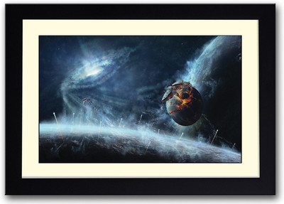 

Planet Exploding Artistic Fine Art Print(14 inch X 20 inch, Framed)