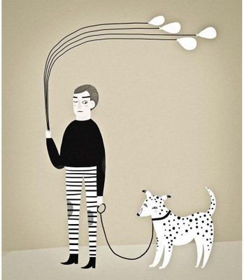 

Man and his Love - Medium Size Ready To Frame Rolled Digital Art Print On Photographic Paper(18 inch X 18 inch, Rolled)