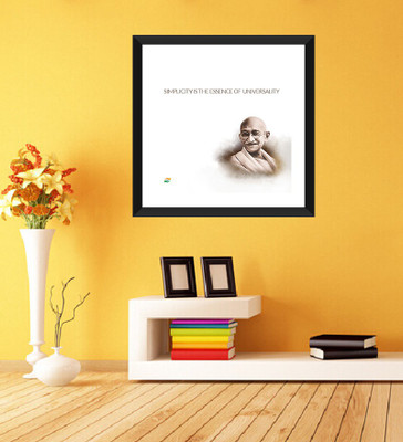 

Tallenge - Mahatma Gandhi Motivational Quotes - Simplicity Is The Essence Of Universality - Framed Photo Print On Photographic Paper(15 inch X 15 inch, Framed)