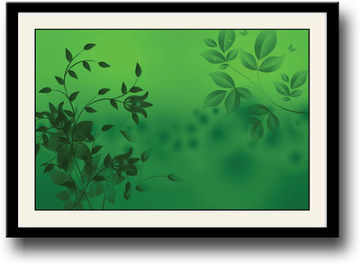 

Greeen Leaves Fine Art Print(10 inch X 14 inch, Framed)