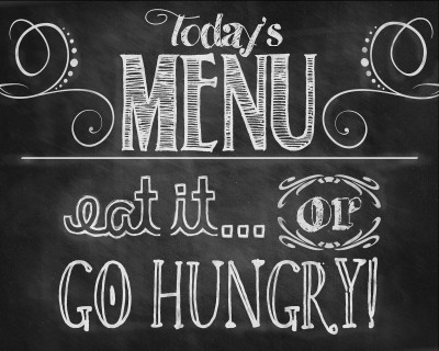 

Art For Kitchen - Today's Menu - Medium Size Rolled Digital Art Print On Photographic Paper(24 inch X 18 inch, Rolled)