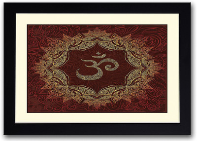 

Wow Om Design Fine Art Print(14 inch X 20 inch, Framed)