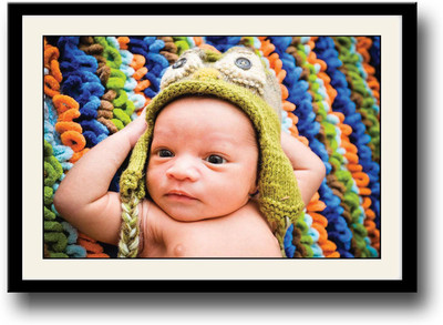 

Baby with green hat Fine Art Print(10 inch X 14 inch, Framed)