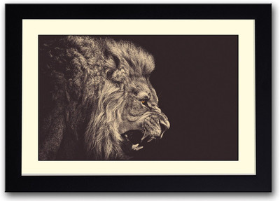 

Lion Fine Art Print(14 inch X 20 inch, Framed)