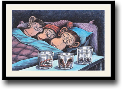 

Funny Monkeys Fine Art Print(10 inch X 14 inch, Framed)