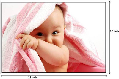

Cute Baby with Pink Towel Photographic Paper(12 inch X 18 inch)