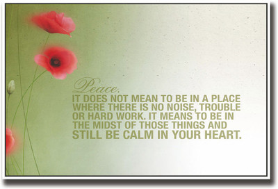 

Peace meaning quote Fine Art Print(12 inch X 18 inch, Rolled)