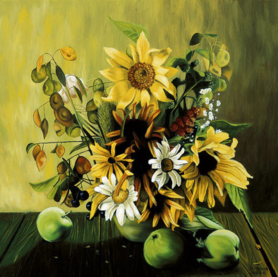 20% OFF on Flowers on the Table Canvas Art(36 inch X 24 inch)