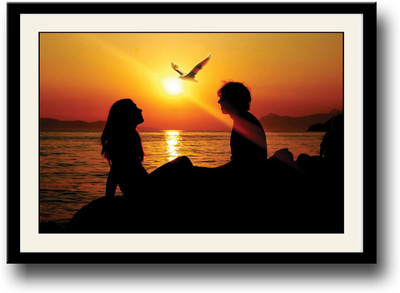 

Couple on Beach Fine Art Print(10 inch X 14 inch, Framed)