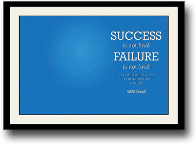 

Success and Failure quote by churchill Fine Art Print(10 inch X 14 inch, Framed)