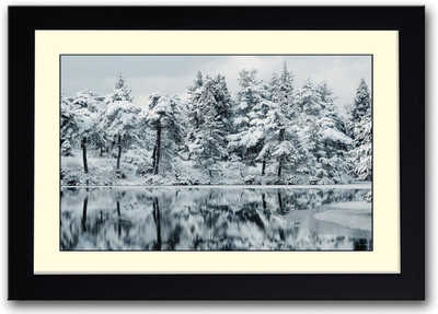 

Snowy Tree Reflection Fine Art Print(14 inch X 20 inch, Framed)