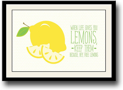 

Lemons Inspirational Fine Art Print(10 inch X 14 inch, Framed)