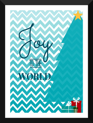 

Tallenge - Christmas Art - Joy To The World 2 - Small Size Ready To Hang Framed Digital Art Print On Photographic Paper(12 inch X 9 inch, Framed)