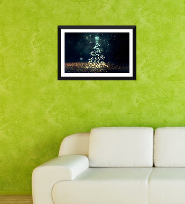 

Tallenge - Christmas Art - Tree Of Light - Ready To Hang Framed A3 Size Poster Paper Print(17 inch X 12 inch, Framed)
