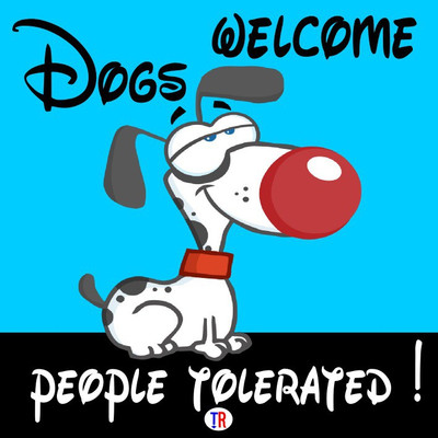 

DOGS WELCOME Paper Print(12 inch X 12 inch, Rolled)