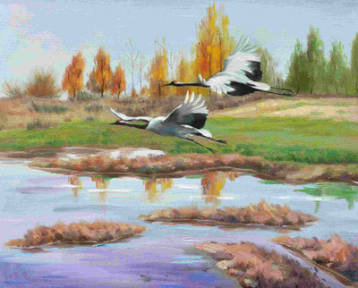 25% OFF on Elite Collection Frameless Painting Animal-0060 Canvas Art(18 inch X 22 inch)