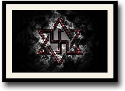

Red Swastika symbol Fine Art Print(10 inch X 14 inch, Framed)