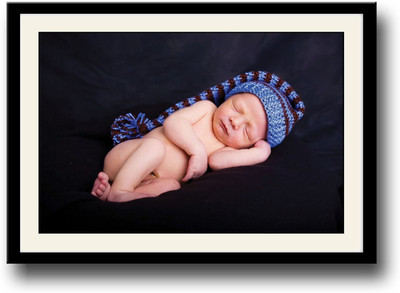 

Cute Baby sleeping with tail hat Fine Art Print(10 inch X 14 inch, Framed)