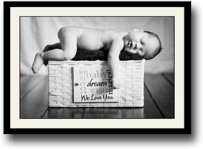 

Adorable cute newborn sleeping Fine Art Print(10 inch X 14 inch, Framed)
