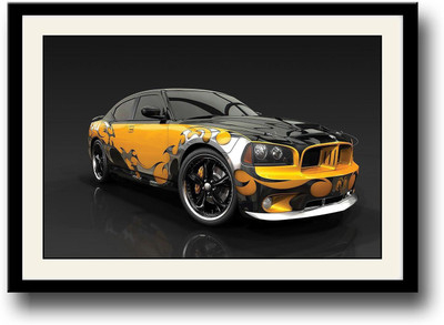 

Yellow Modified Super Car Fine Art Print(10 inch X 14 inch, Framed)