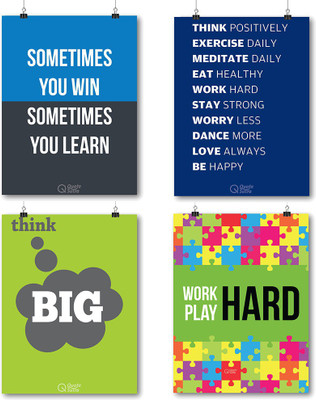 

Poster Collection For Startup & Entrepreneurs to Inspire & Motivate Set Of 4 A3 Sized by QuoteSutra Paper Print(18 inch X 12 inch, Rolled)
