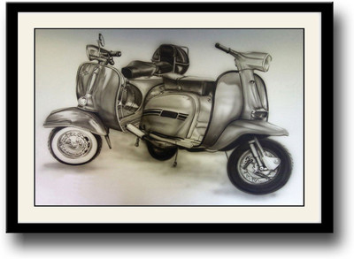 

Vintage Scooters Fine Art Print(10 inch X 14 inch, Framed)
