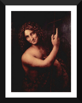 

Tallenge Old Masters Collection - St. John the Baptist By Leonardo da Vinci - Premium Quality A3 Size Framed Poster Paper Print(17 inch X 12 inch, Framed)