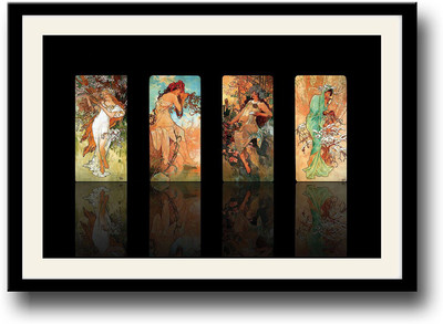 

Four Girls artistic Fine Art Print(10 inch X 14 inch, Framed)