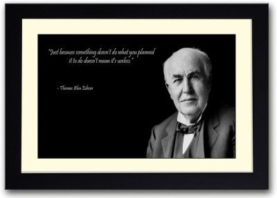 

Edison quote Fine Art Print(14 inch X 20 inch, Framed)