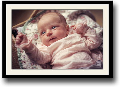 

cute Baby showing hand Fine Art Print(10 inch X 14 inch, Framed)