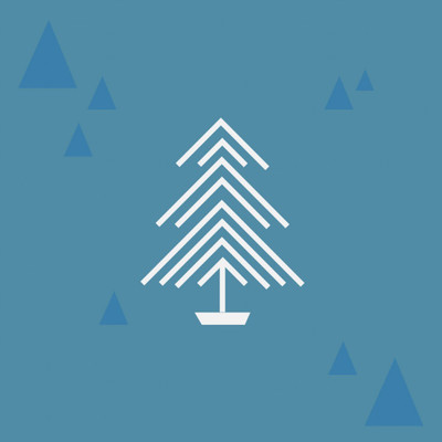 

Tallenge Christmas Collection - Blue Minimalist Christmas Tree - Framed Photo Print For Gifting And Home And Office Décor On Photographic Paper(12 inch X 12 inch, Framed)