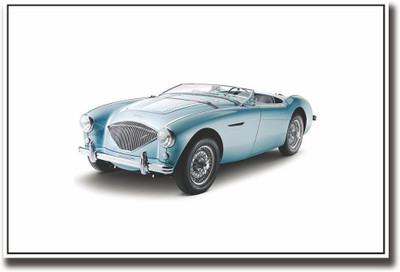 

Amazing blue vintage car Fine Art Print(12 inch X 18 inch, Rolled)