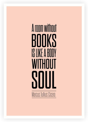 33% OFF on A Room Without Books Inspirational Marcus Tullius Quote Wall Decor Poster Paper Print(16.5 inch X 11.5 inch)