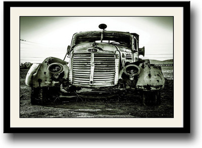 

Vintage truck b&w Fine Art Print(10 inch X 14 inch, Framed)